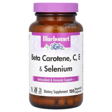 Селен Bluebonnet Nutrition Beta Carotene C E &, 120 растительных капсул