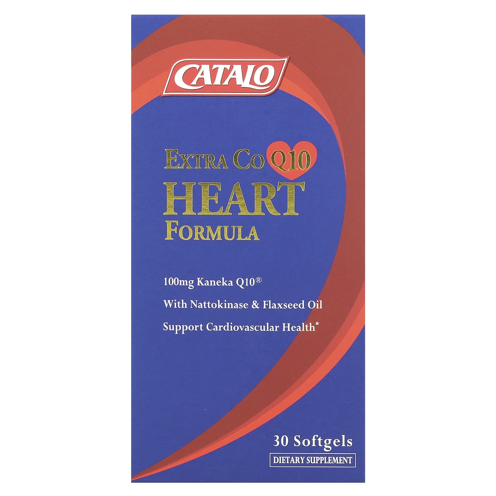 Льняное масло CATALO Extra CoQ10 Heart Formula with Nattokinase &, 30 мягких капсул — фото 2