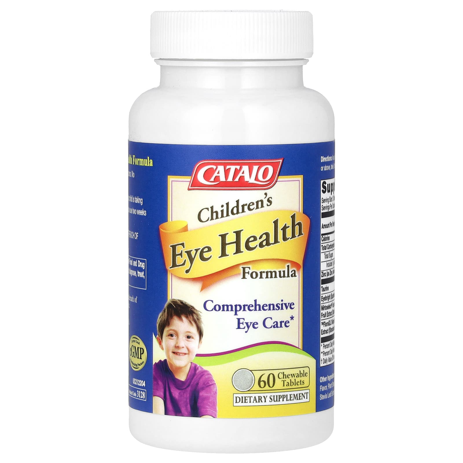 Детский CATALO Eye Health Formula, вкус Blueberry, 60 жевательных таблеток