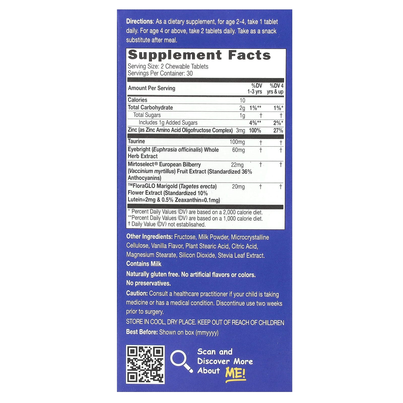 Детский CATALO Eye Health Formula, вкус Blueberry, 60 жевательных таблеток — фото 3