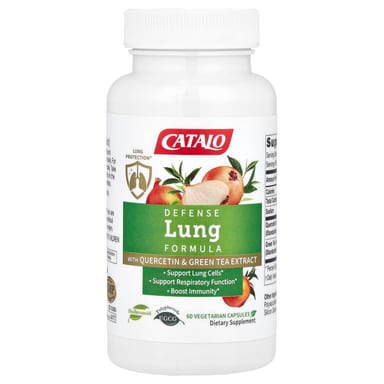 Зеленый чай CATALO Defense Lung Formula with Quercetin & Extract, 60 растительных капсул