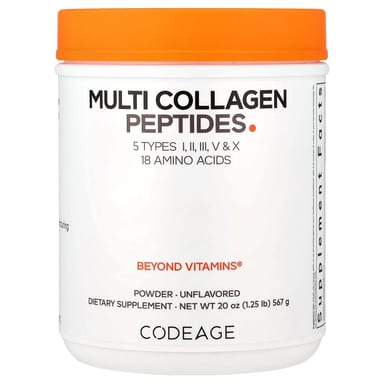 Коллаген Codeage Multi Peptides Powder, без вкуса, 567 г, порошок