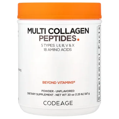 Фото товара: Коллаген Codeage Multi Peptides Powder, без вкуса, 567 г, порошок
