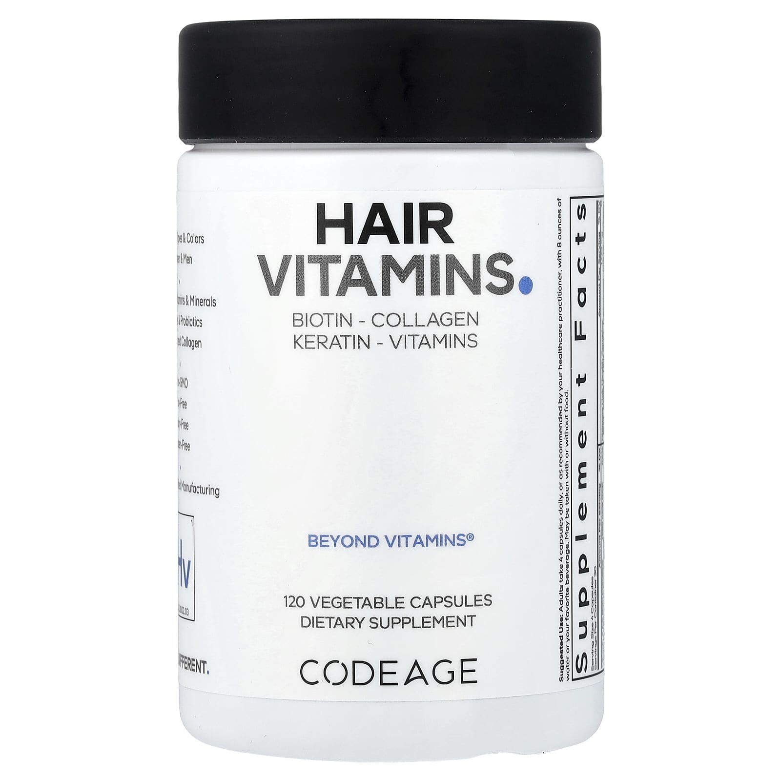 Витамины Codeage Hair, 120 растительных капсул