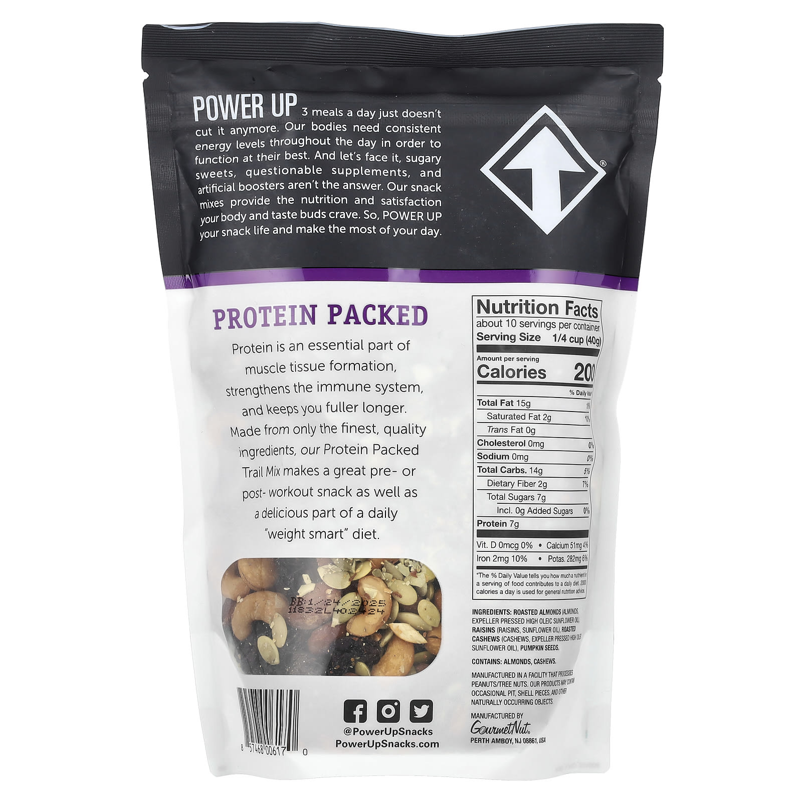 Протеин Power Up Packed Premium Trail Mix, 397 г — фото 2