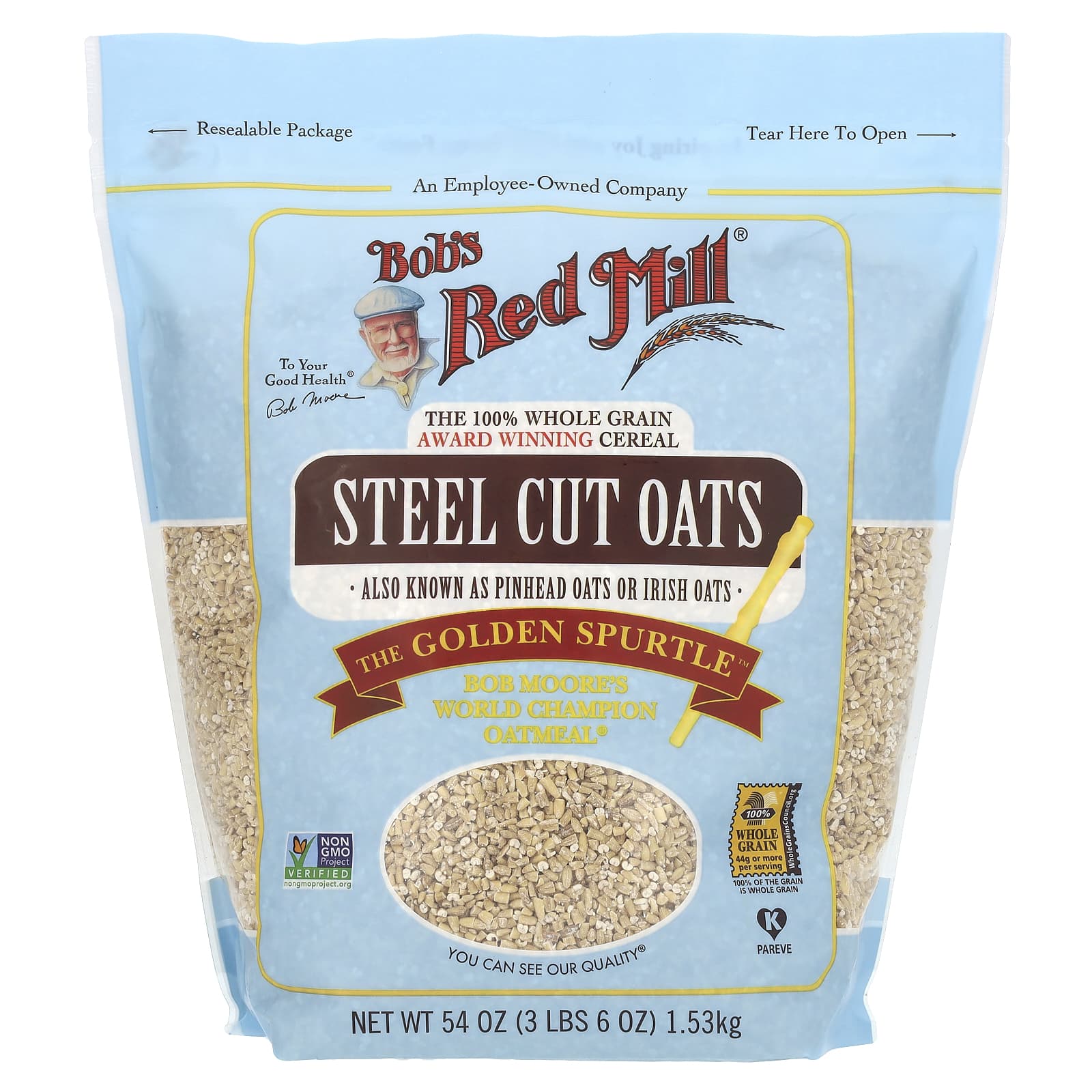 Овсяная крупа steel cut Bob's Red Mill Steel Cut Oats Whole Grain, 1.53 кг