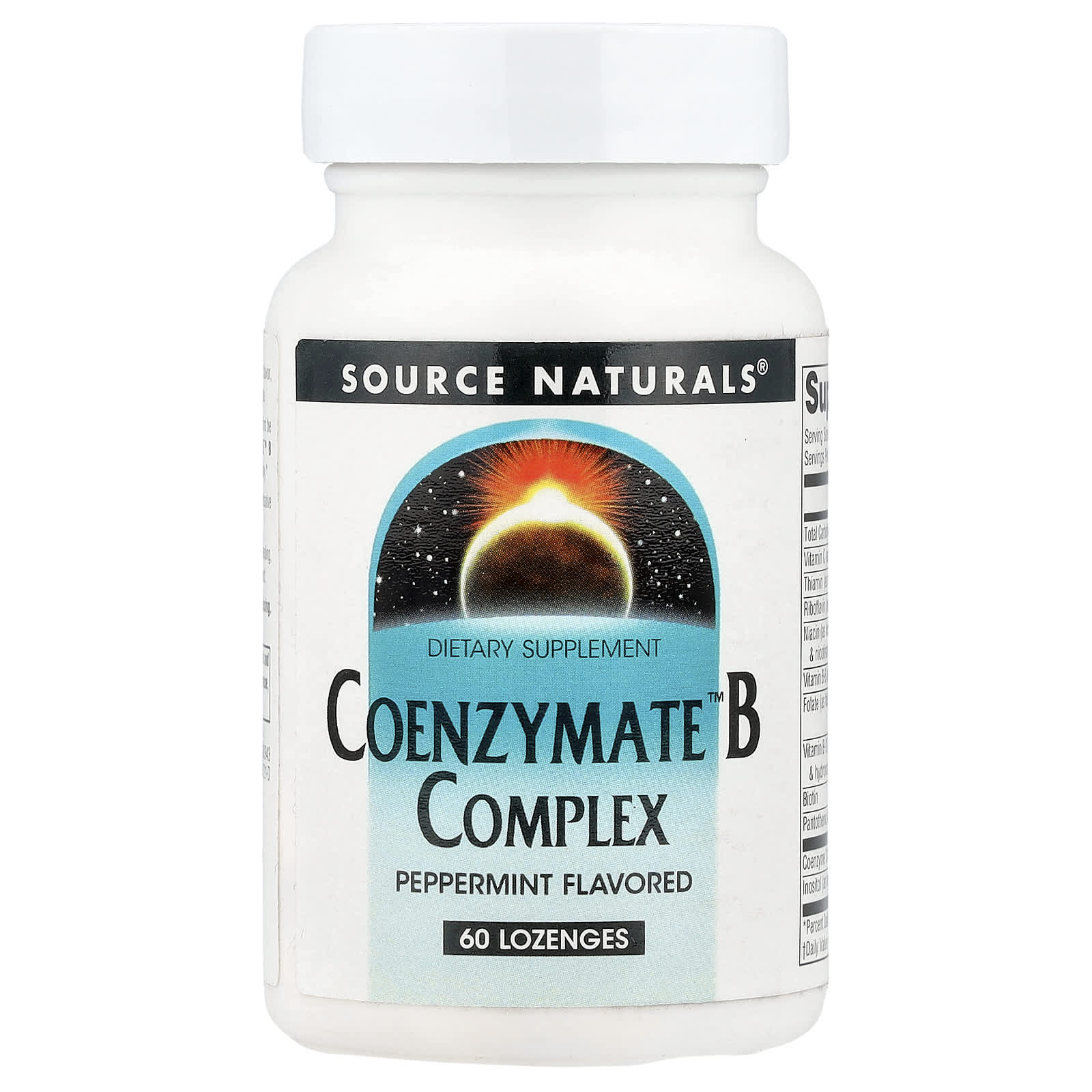 Комплекс витаминов B Source Naturals Coenzymate™, оттенок Peppermint, 60 пастилок