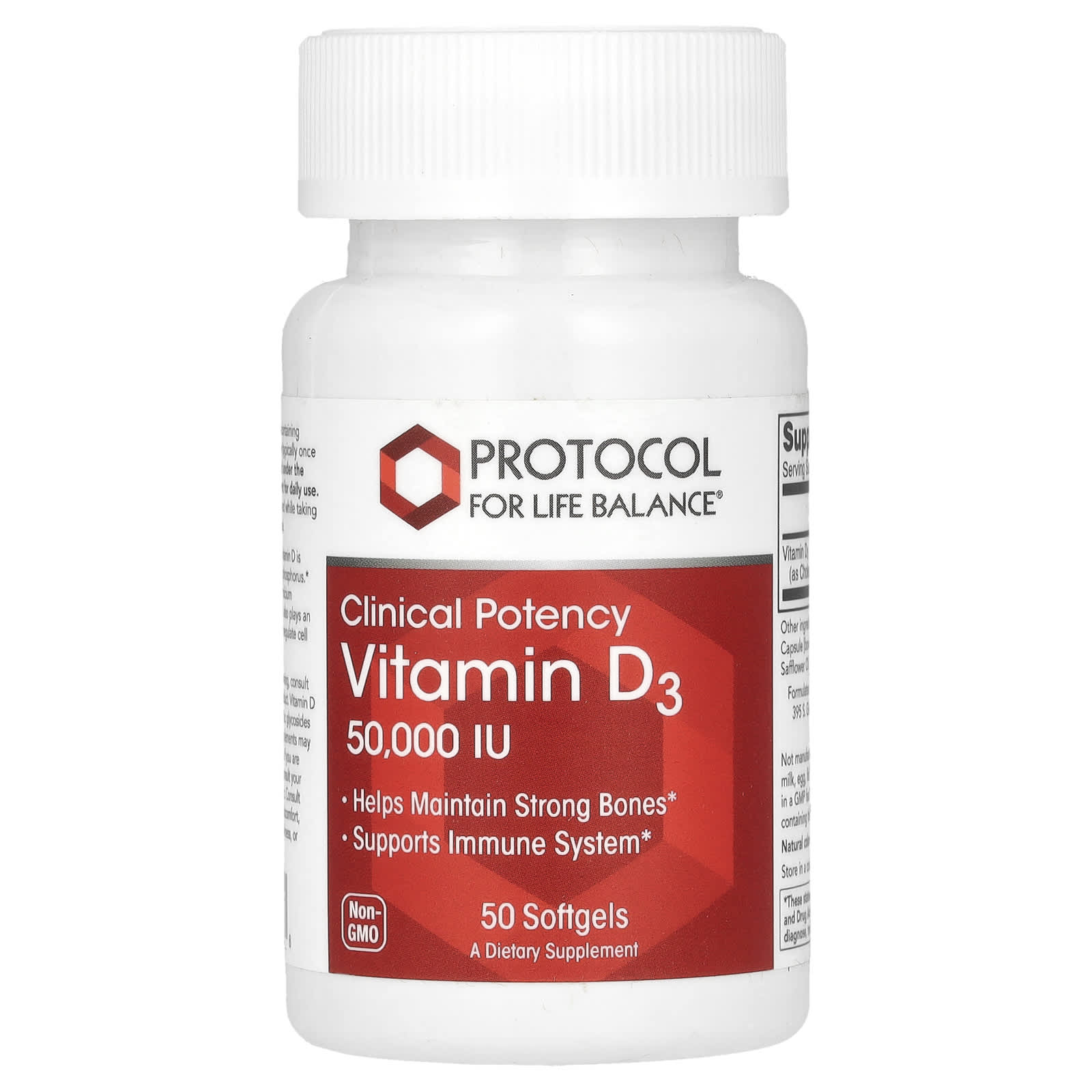 Витамин D3 Protocol for Life Balance Clinical Potency ( ), 1250 мкг (50000 МЕ), 50 мягких капсул