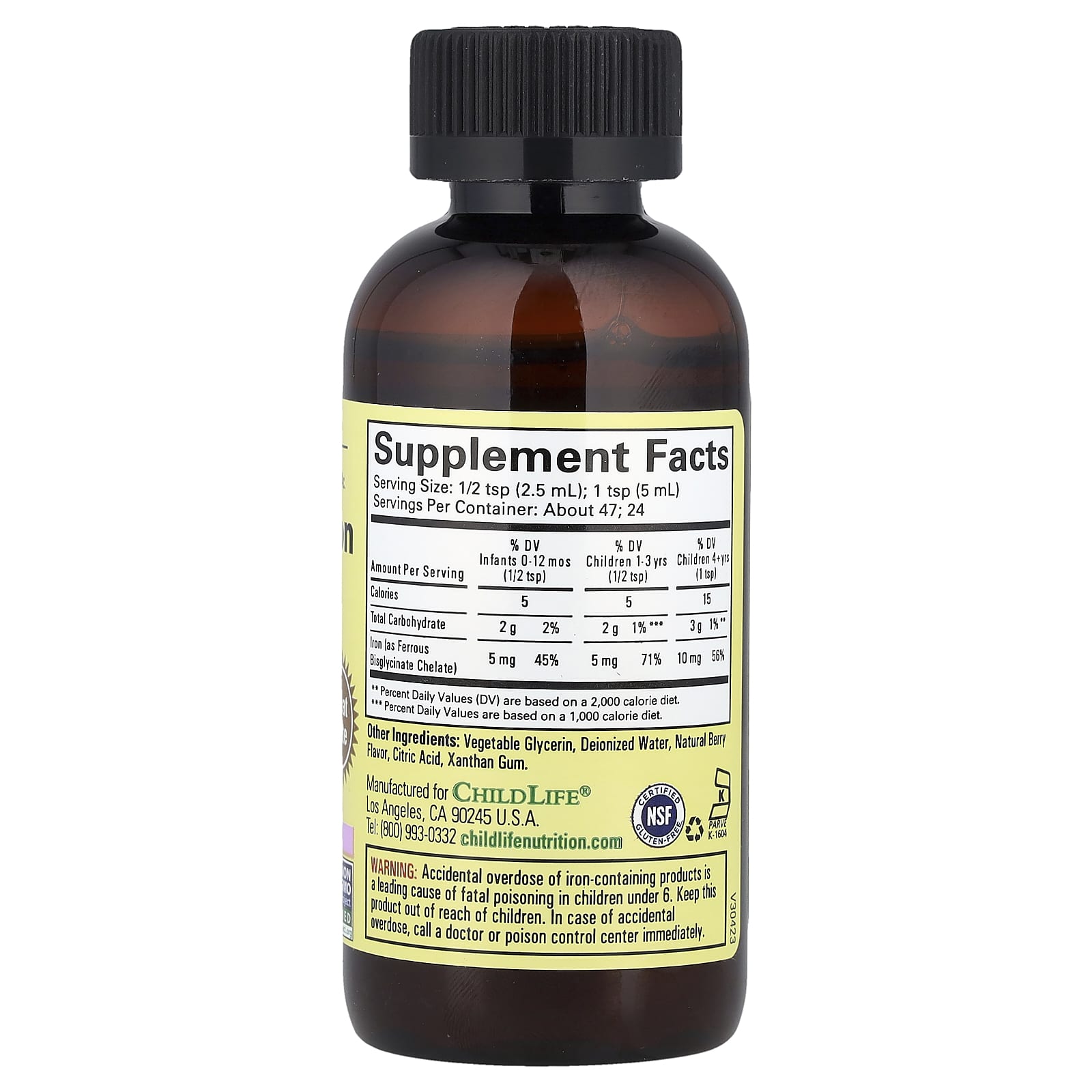 Железо ChildLife Essentials Liquid Natural Berry, 118 мл, жидкая форма — фото 2