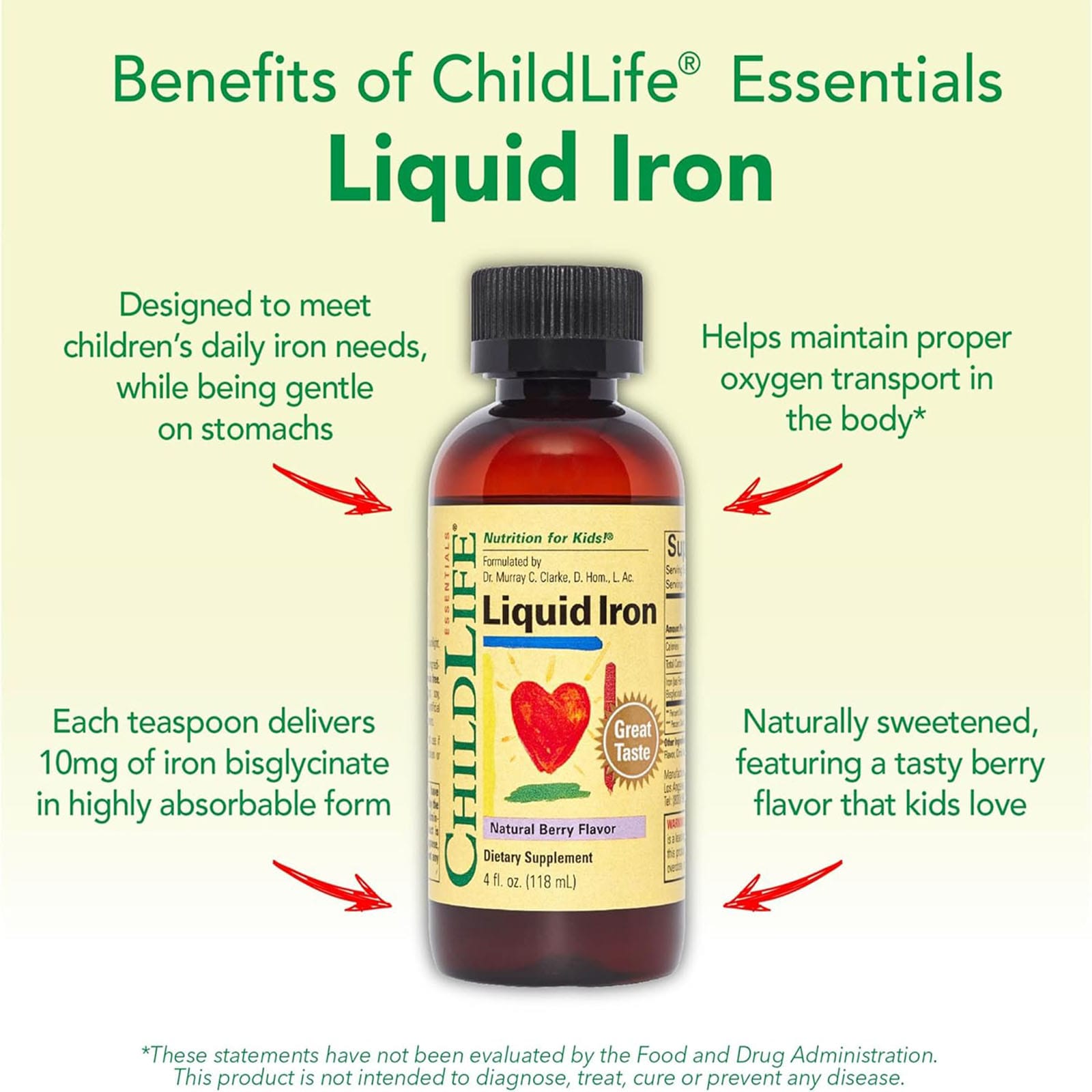 Железо ChildLife Essentials Liquid Natural Berry, 118 мл, жидкая форма — фото 4