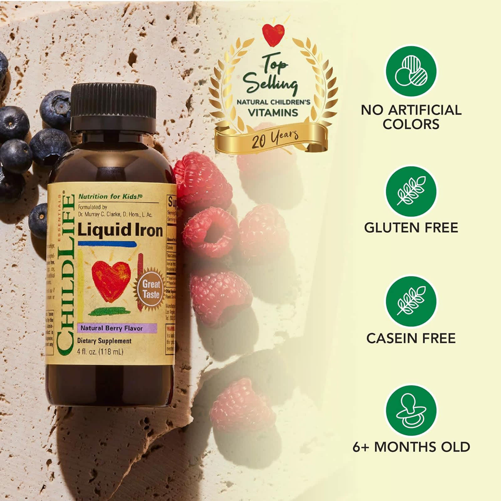 Железо ChildLife Essentials Liquid Natural Berry, 118 мл, жидкая форма — фото 5