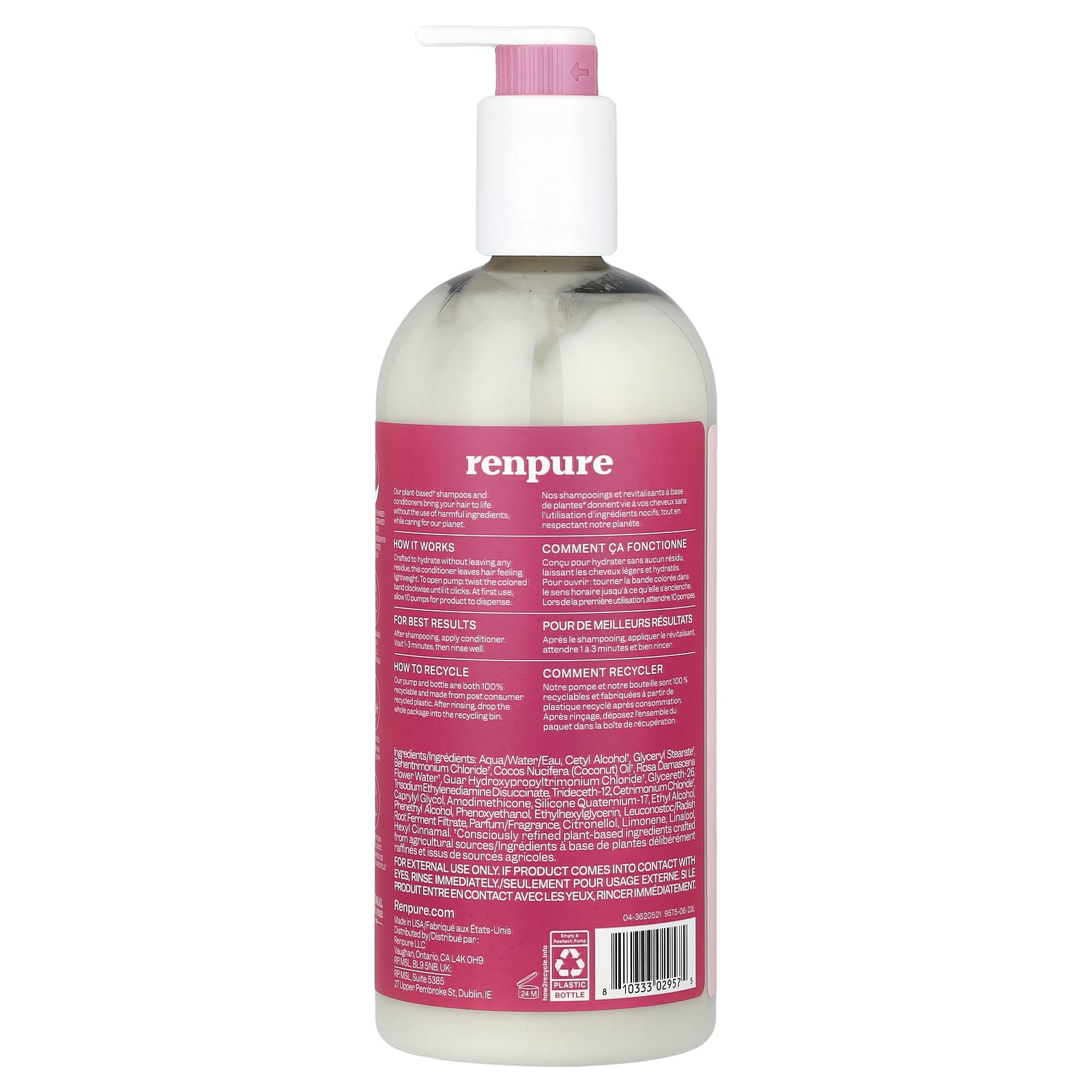 Кондиционер Renpure Plant-Based Rose Water, 710 мл — фото 2