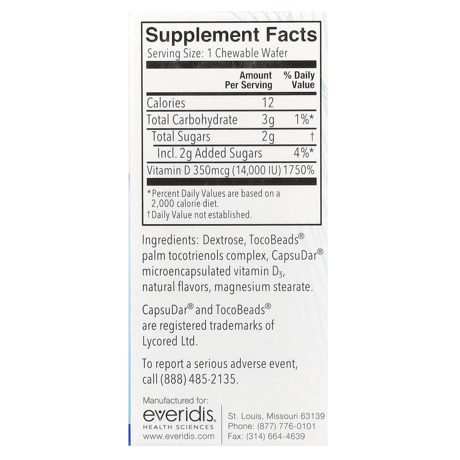 Витамин D Replesta NX Cholecalciferol Once-Weekly 8 Chewable Wafers, вкус Natural Orange, 14000 МЕ — фото 3