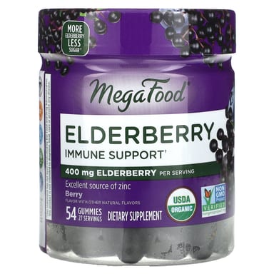 Бузина MegaFood, вкус Berry, 54 жевательных пастилок