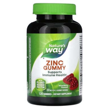 Цинк Nature's Way Gummies, вкус Mixed Berry, 11 мг на пастилку, 120 жевательных пастилок