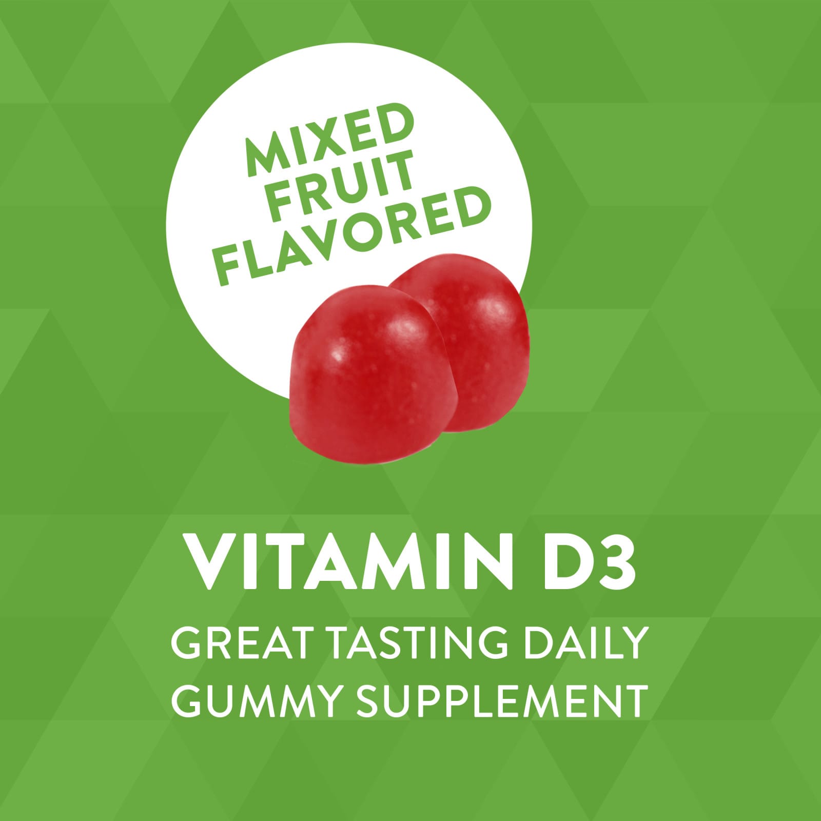 Витамин D3 Nature's Way Gummy Mixed Fruit, 25 мкг (1000 МЕ), 120 жевательных пастилок — фото 3