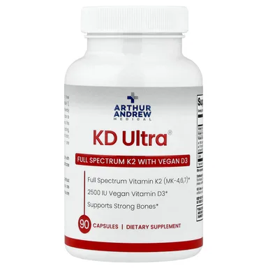 Фото товара: Витамин D3 Arthur Andrew Medical KD Ultra® Full Spectrum K2 with Vegan, 90 капсул