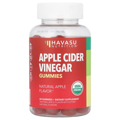 Яблочный уксус Havasu Nutrition Gummies, вкус Natural Apple, 60 жевательных пастилок