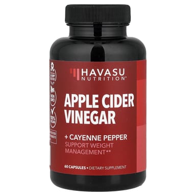 Яблочный уксус Havasu Nutrition, вкус Apple Cider Vinegar Cayenne Pepper, 60 капсул