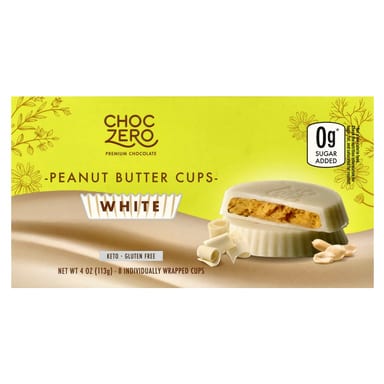 Арахисовая паста ChocZero 8 Cups, вкус White Chocolate Peanut Butter Cups, 113 г
