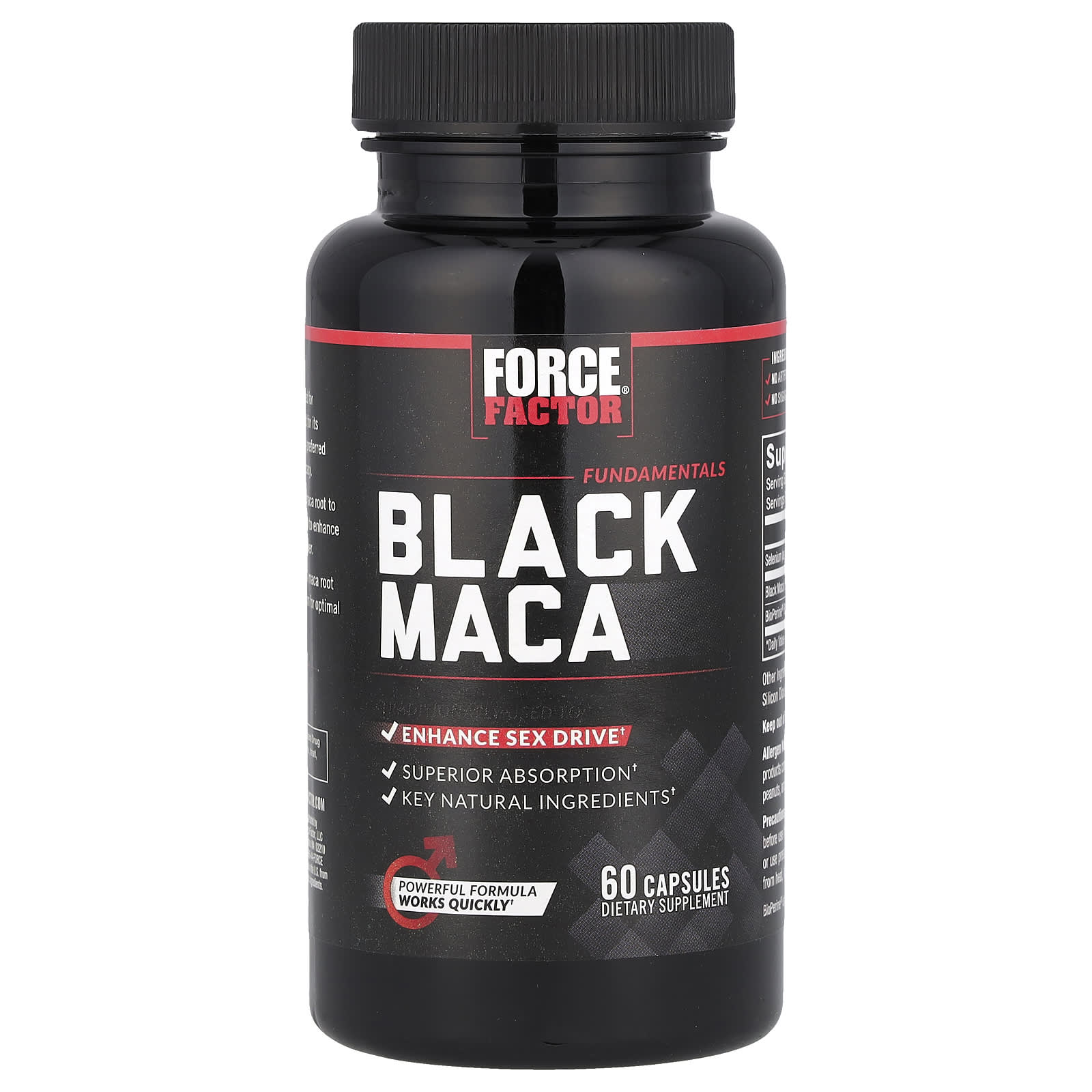 Мака Force Factor Fundamentals Black, 60 капсул — фото 4