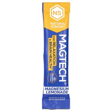 Магний Natural Stacks MagTech®, вкус Lemonade, 3.38 г, 20 стиков