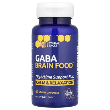 ГАМК Natural Stacks Brain Food™, 60 растительных капсул