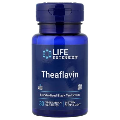 Чай Life Extension Theaflavin Standardized Black Extract, 400 мг, 30 растительных капсул