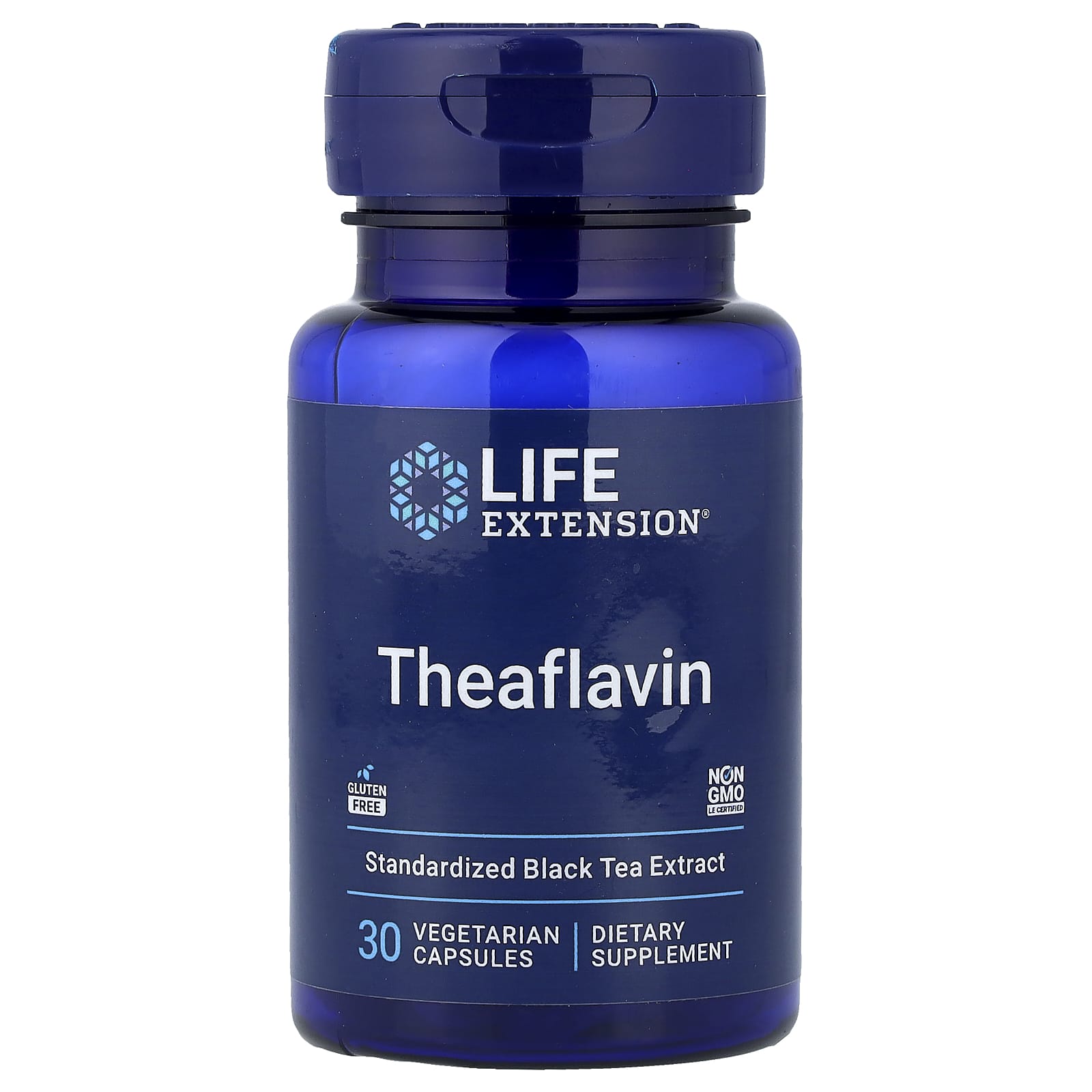 Чай Life Extension Theaflavin Standardized Black Extract, 400 мг, 30 растительных капсул