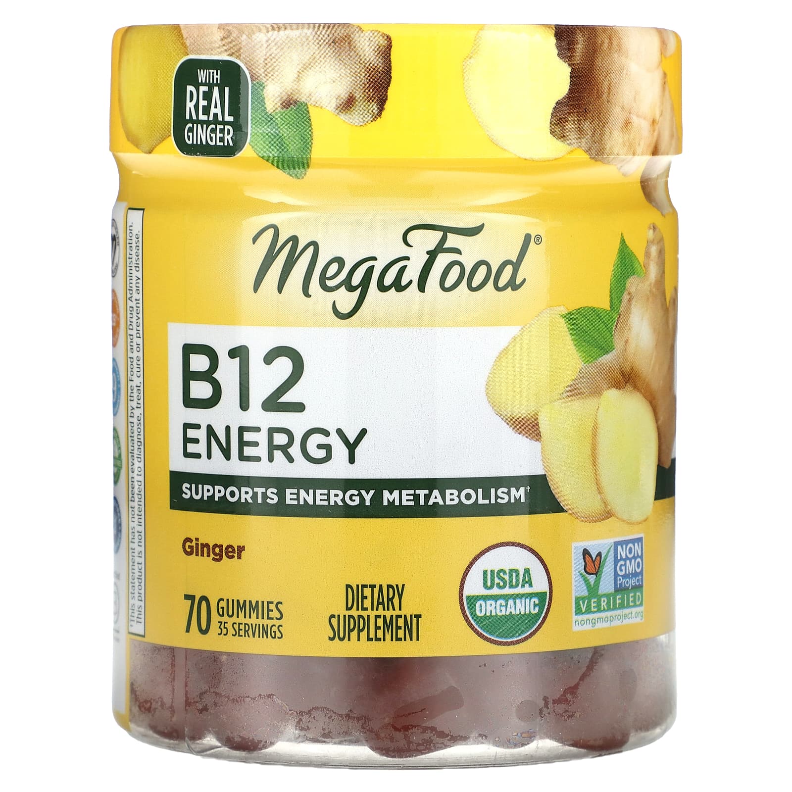 Имбирь MegaFood B12 Energy, 70 жевательных пастилок