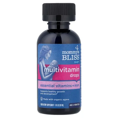 Фото товара: Мультивитамины Mommy's Bliss Baby Drops Essential Vitamins Iron Months, для детей от 2 лет, 30 мл, капли