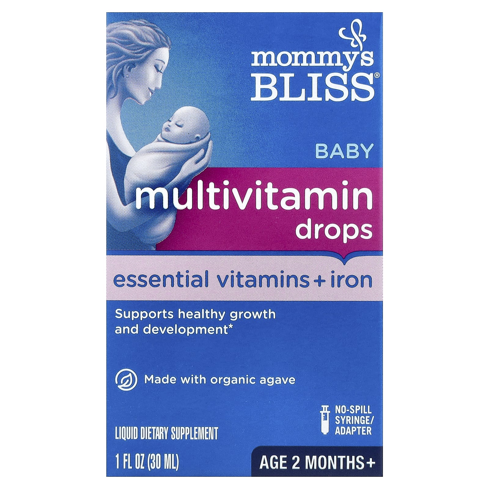 Мультивитамины Mommy's Bliss Baby Drops Essential Vitamins Iron Months, для детей от 2 лет, 30 мл, капли — фото 2