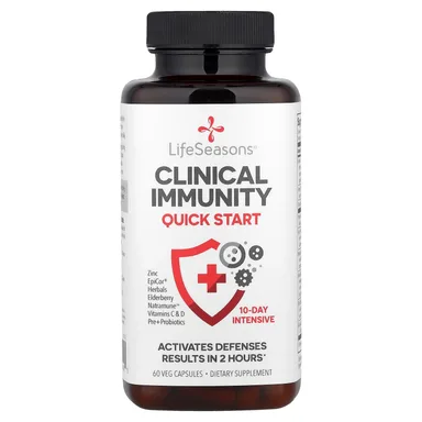 Фото товара: Комплекс LifeSeasons Clinical Immunity Quick-Start, 60 растительных капсул