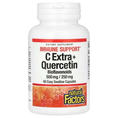 Кверцетин Natural Factors C Extra 60 Easy Swallow Capsules, 500 мг, 250 мг, капсулы