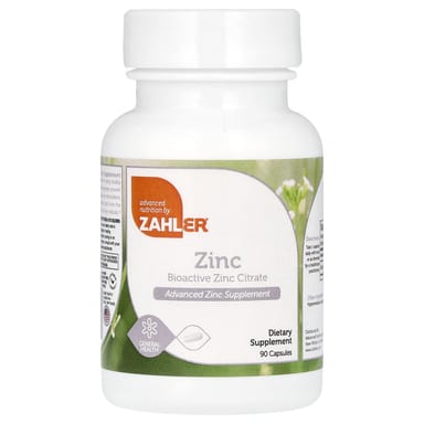Цинк цитрат Zahler Zinc Bioactive, 50 мг, 90 капсул