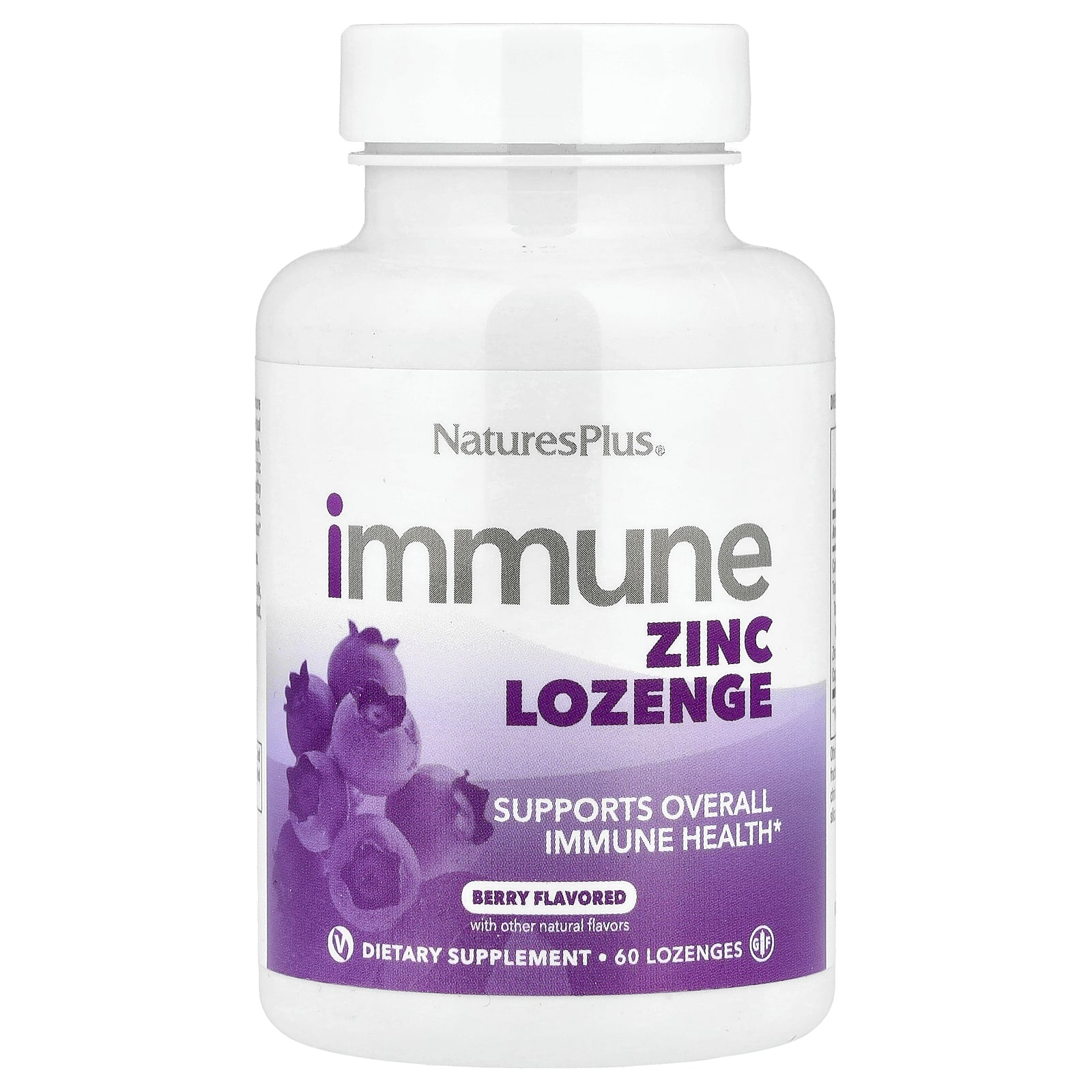 Цинк NaturesPlus Immune Lozenge, вкус Berry, 60 пастилок — фото 4
