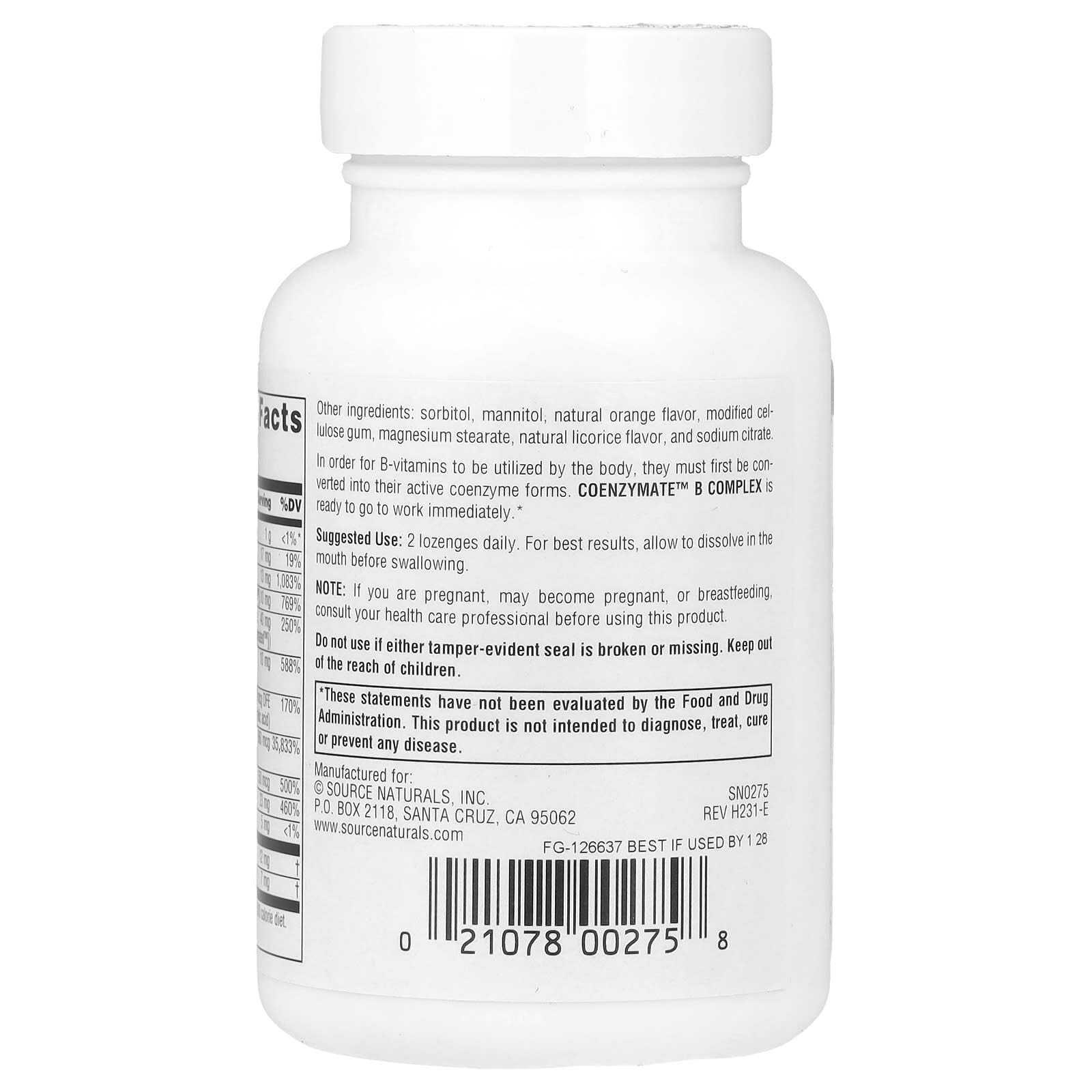 Комплекс витаминов B Source Naturals Coenzymate™, вкус Orange, 60 пастилок — фото 3