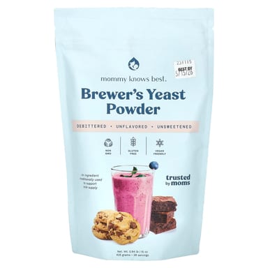 Пивные дрожжи Mommy Knows Best Powder, без вкуса, 0.94 lb, 15 унций, порошок
