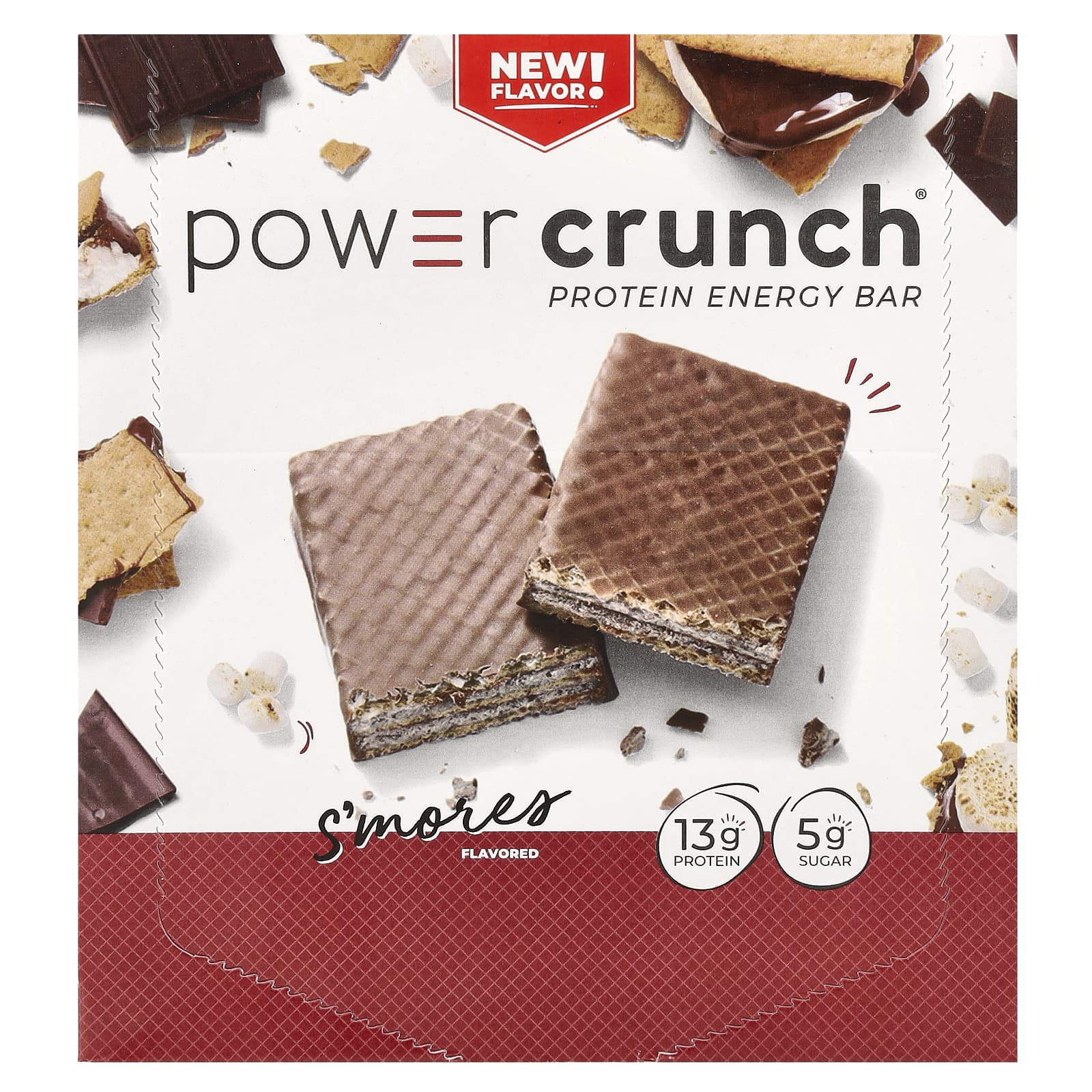 Протеин BNRG Power Crunch® Energy Bar S'mores, 40 г, 12 шт., батончик — фото 2