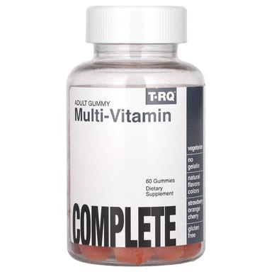 Мультивитамины T-RQ Adult Gummy Complete, вкус Strawberry Orange Cherry, 60 жевательных пастилок
