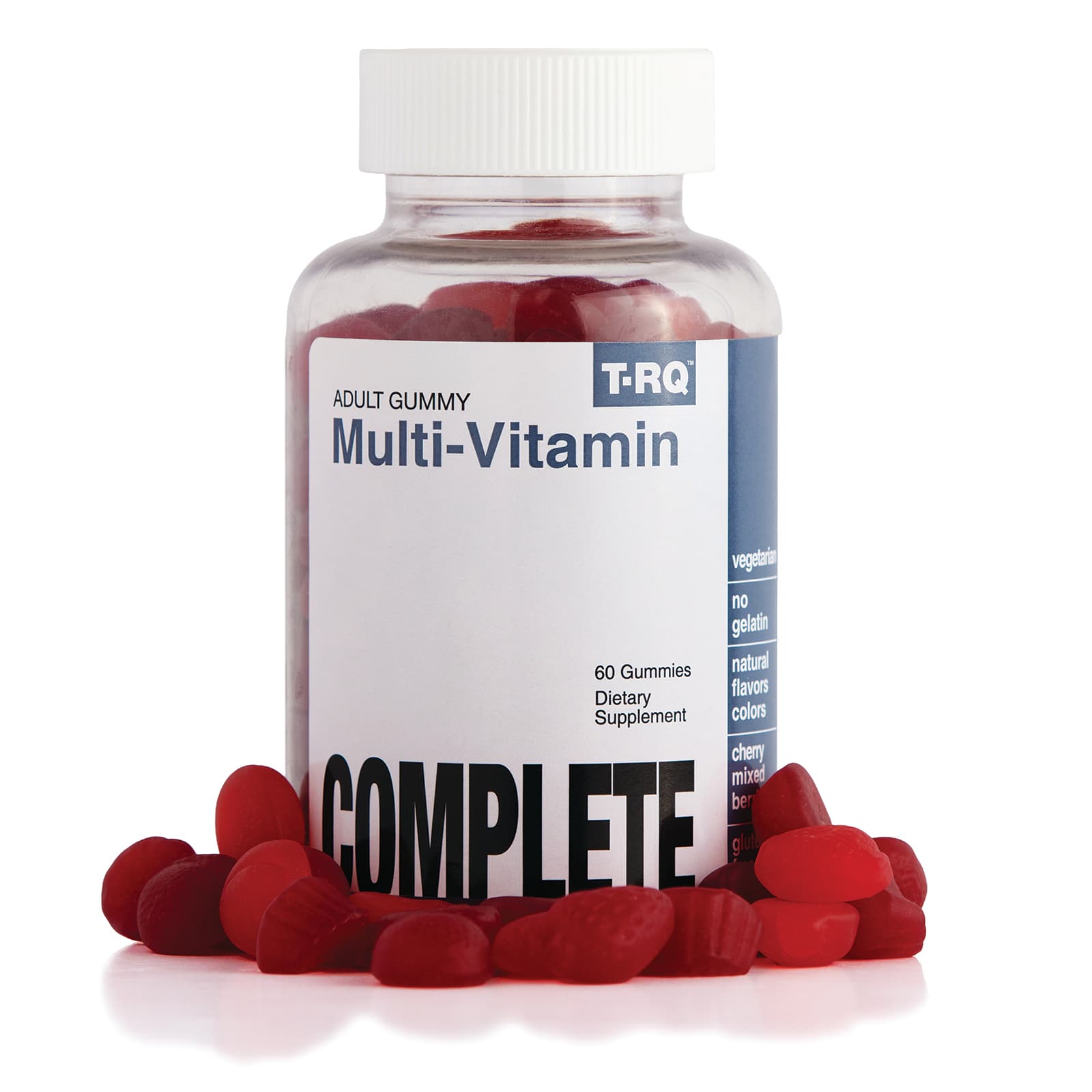 Мультивитамины T-RQ Adult Gummy Complete, вкус Strawberry Orange Cherry, 60 жевательных пастилок — фото 3