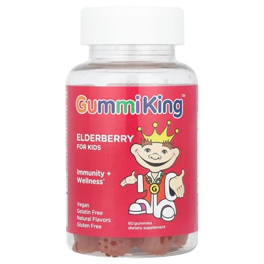 Бузина GummiKing for Immunity Wellness Lemon Raspberry, 60 жевательных пастилок