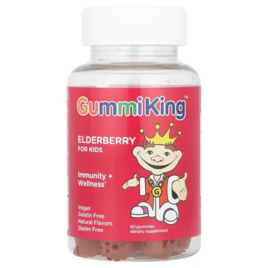 Фото товара: Бузина GummiKing for Immunity Wellness Lemon Raspberry, 60 жевательных пастилок