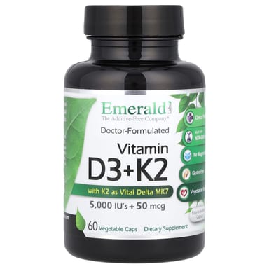 Витамин D3 Emerald Laboratories K2, оттенок 60 Vegetable Caps