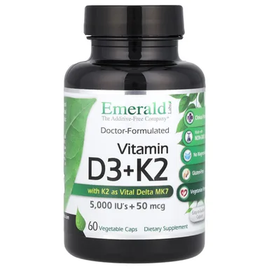 Фото товара: Витамин D3 Emerald Laboratories K2, 60 растительных капсул