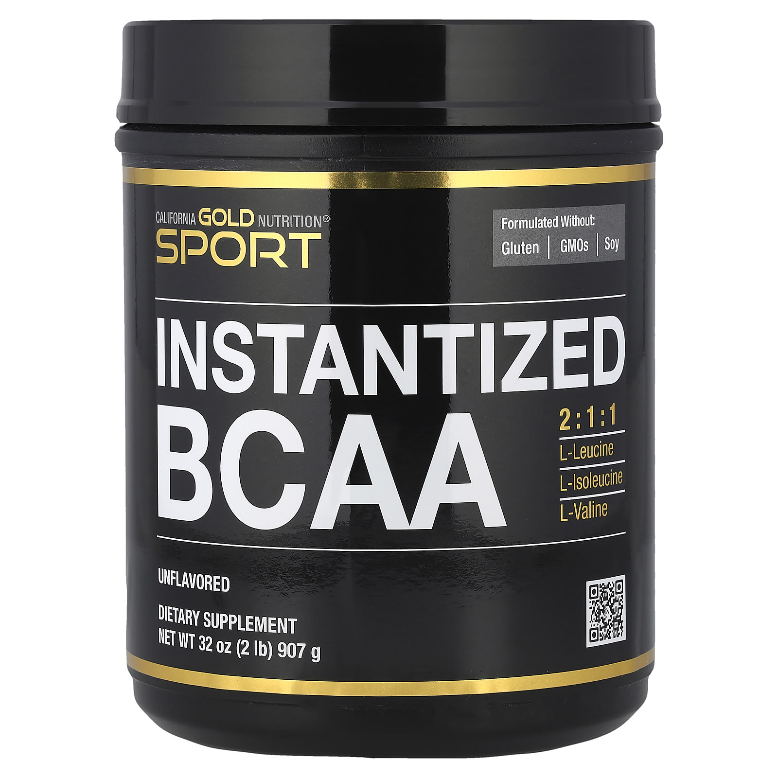L-лейцин California Gold Nutrition Instantized BCAA Powder with L-Leucine L-Isoleucine and L-Valine, без вкуса, 907 г, порошок — фото 3