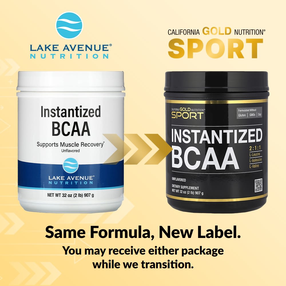 L-лейцин California Gold Nutrition Instantized BCAA Powder with L-Leucine L-Isoleucine and L-Valine, без вкуса, 907 г, порошок — фото 5