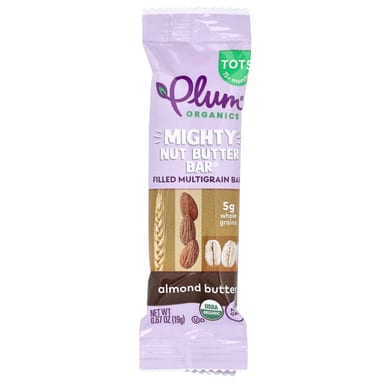 Миндальная паста Plum Organics Mighty Nut Butter Bar® 15+ Months, 19 г, 5 шт., батончик