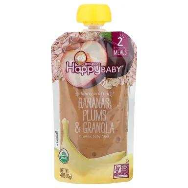 Фото товара: Гранола Happy Family Organics Happy Baby® Organic Baby Food 6+ Months Plums &, банан, 113 г