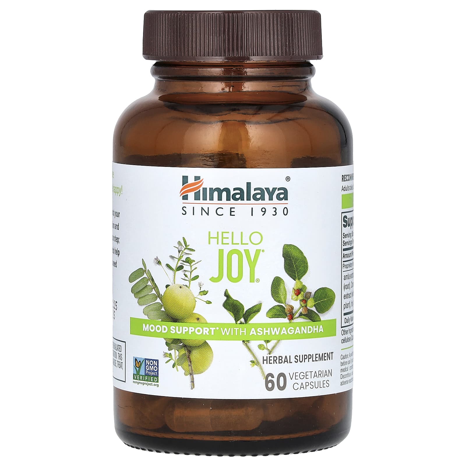Ашваганда Himalaya Hello Joy Mood Support, 60 растительных капсул